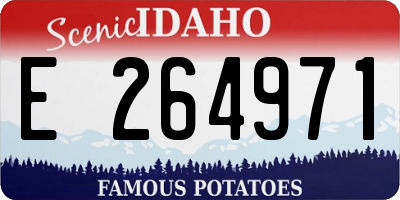 ID license plate E264971