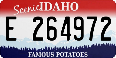 ID license plate E264972