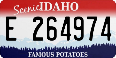 ID license plate E264974