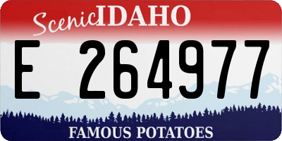 ID license plate E264977
