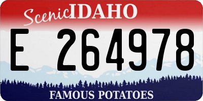 ID license plate E264978