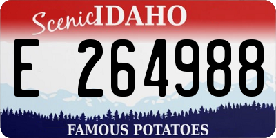 ID license plate E264988