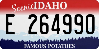 ID license plate E264990
