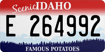 ID license plate E264992
