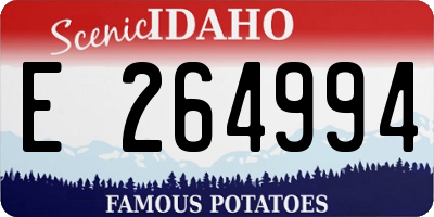 ID license plate E264994