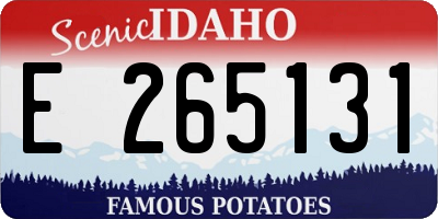 ID license plate E265131