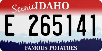 ID license plate E265141