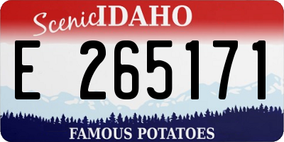 ID license plate E265171