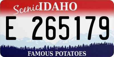 ID license plate E265179
