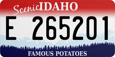 ID license plate E265201