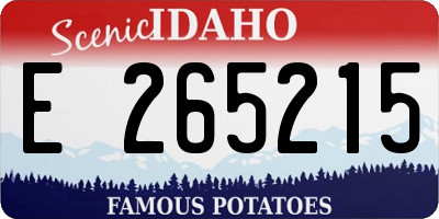 ID license plate E265215