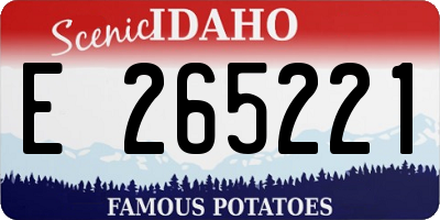 ID license plate E265221