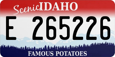 ID license plate E265226