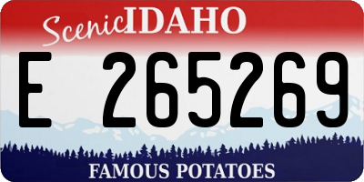 ID license plate E265269
