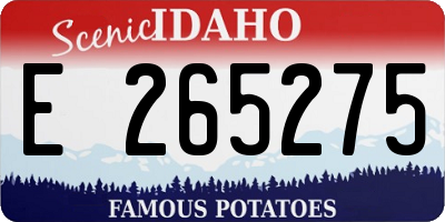 ID license plate E265275