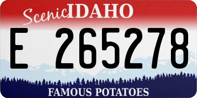 ID license plate E265278