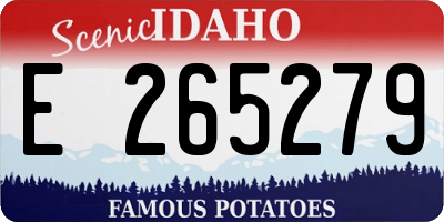 ID license plate E265279