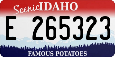 ID license plate E265323