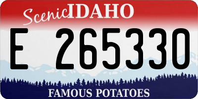 ID license plate E265330