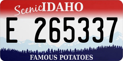 ID license plate E265337