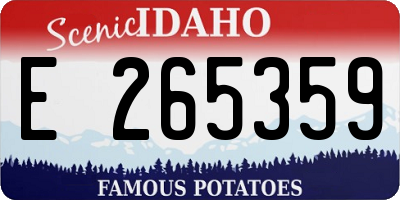 ID license plate E265359