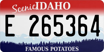ID license plate E265364