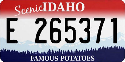 ID license plate E265371