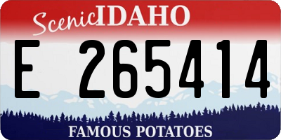 ID license plate E265414