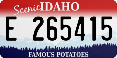 ID license plate E265415
