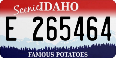 ID license plate E265464