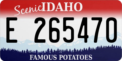 ID license plate E265470