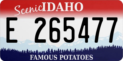ID license plate E265477