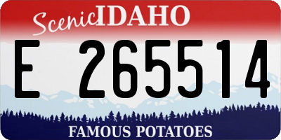 ID license plate E265514