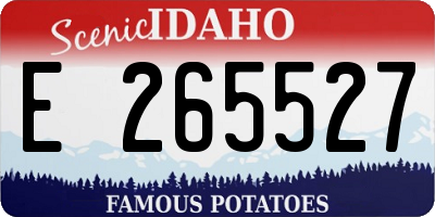 ID license plate E265527