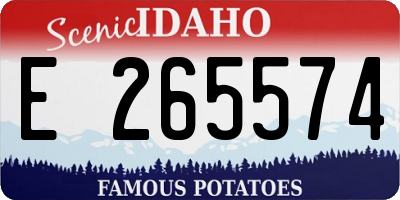 ID license plate E265574