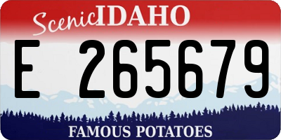 ID license plate E265679