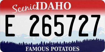 ID license plate E265727