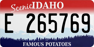 ID license plate E265769