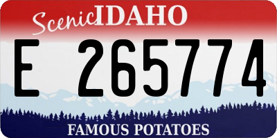 ID license plate E265774