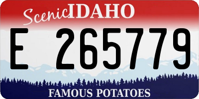 ID license plate E265779