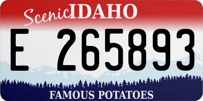 ID license plate E265893