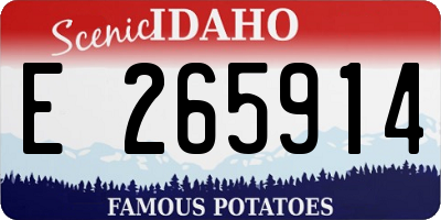 ID license plate E265914