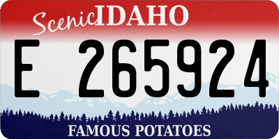 ID license plate E265924