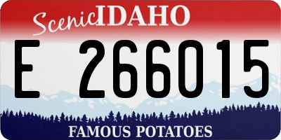 ID license plate E266015