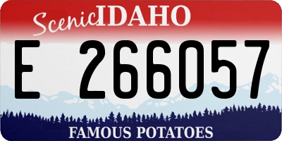 ID license plate E266057