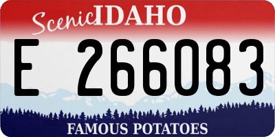ID license plate E266083