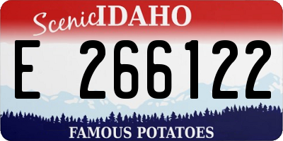 ID license plate E266122