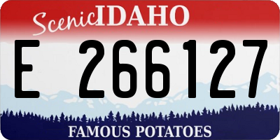 ID license plate E266127