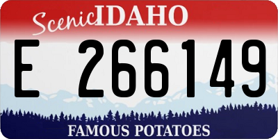 ID license plate E266149