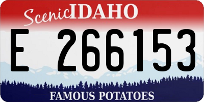 ID license plate E266153